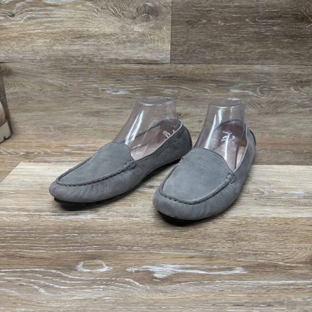 Cole Haan Hanneli Driver li Gray Nubuck Loafers Women's Size 9.5
